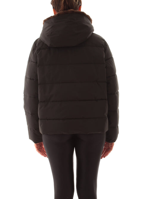 Emme Marella RETORE piumino corta in taffetà da donna nero