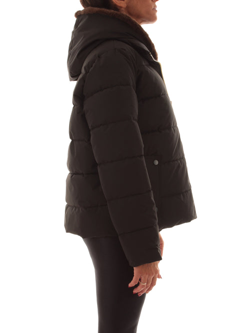 Emme Marella RETORE piumino corta in taffetà da donna nero