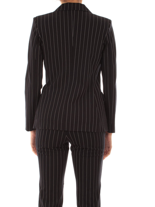 Emme Marella DRINK blazer in jersey da donna blu gessato