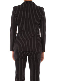 Emme Marella DRINK blazer in jersey da donna blu gessato