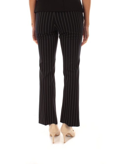Emme Marella BARABBA pantalone in jersey da donna blu gessato