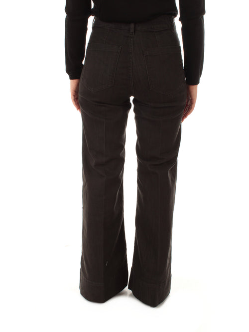 Emme Marella RUSPA pantalone slim flare da donna grigio scuro