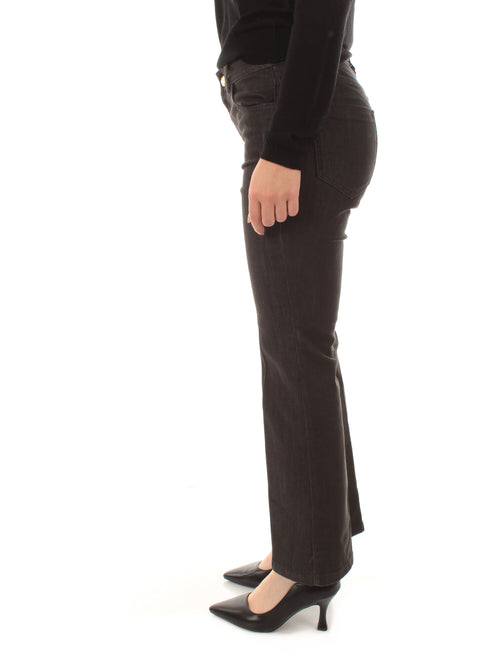 Emme Marella DORIA pantalone flare in twill da donna grigio scuro