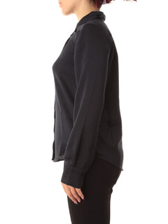 Emme Marella FLERES camicia in raso martellato da donna blu