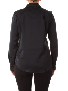 Emme Marella FLERES camicia in raso martellato da donna blu