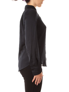 Emme Marella FLERES camicia in raso martellato da donna blu