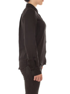 Emme Marella FLERES camicia in raso martellato da donna nero