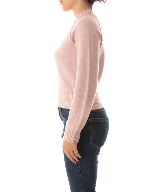 Emme Marella VENOSA maglia cropped da donna cipria