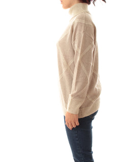 Emme Marella DORATO maglia oversize con collo alto da donna cacha