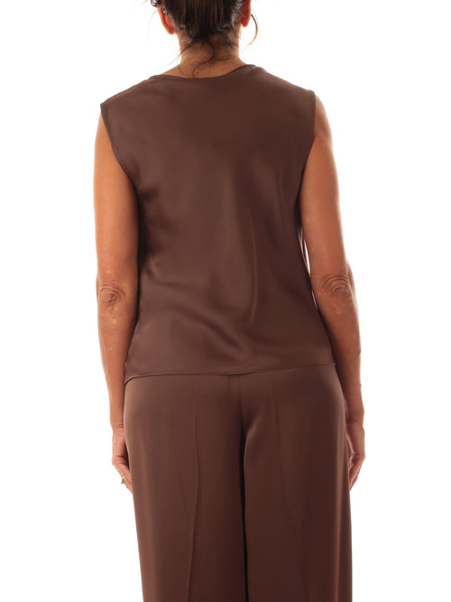 Iblues CALOTTE top in raso da donna testa di moro