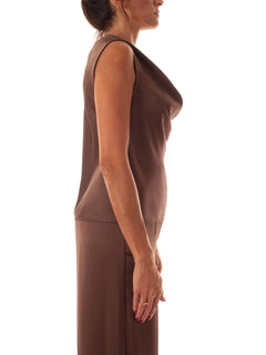 Iblues CALOTTE top in raso da donna testa di moro