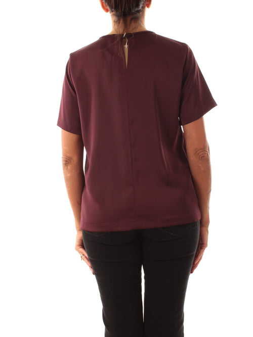 Iblues ADVICE1 blusa in raso da donna bordeaux