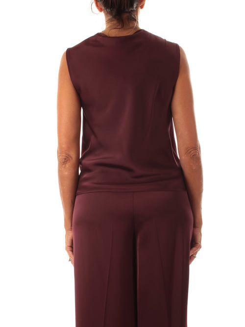 Iblues CALOTTE top in raso da donna bordeaux