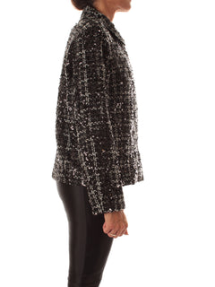 Emme Marella FRANK giacca in tweed e paillettes da donna nero