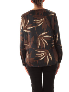 Emme Marella JIMCO blusa da donna blu foglia