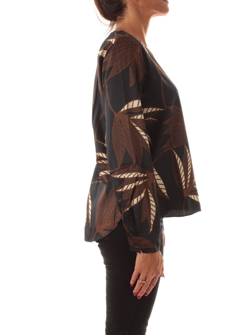 Emme Marella JIMCO blusa da donna blu foglia