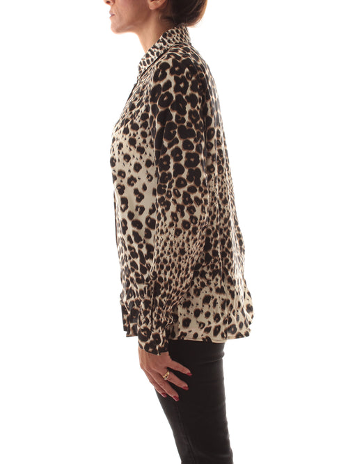 Emme Marella OLIVIA camicia animalier da donna cammello