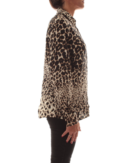 Emme Marella OLIVIA camicia animalier da donna cammello