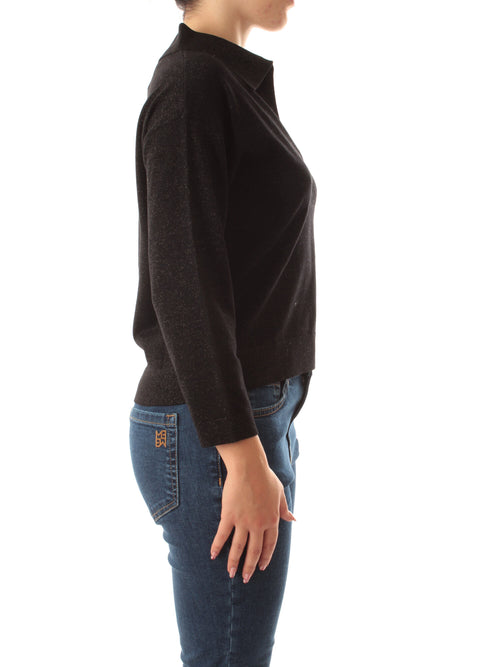 Emme Marella FAVILLE maglia oversize con lurex da donna nero