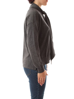 Emme Marella EROICO maglia over con sciarpa da donna grigio scuro