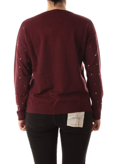 Emme Marella EMBASSY maglia con cristalli da donna bordeaux