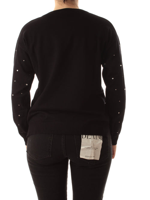 Emme Marella EMBASSY maglia con cristalli da donna nero