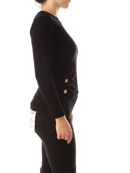 Emme Marella DAMIANA maglia con dettagli gioiello da donna nero