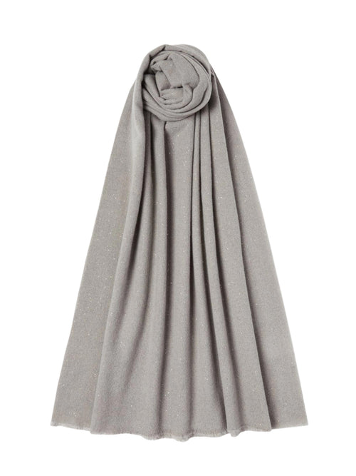 Emme Marella RINVIO stola con frange da donna grigio chiaro