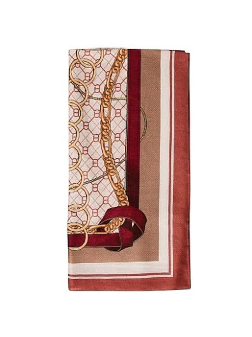 Twinset kefiah con stampa catene e Oval T da donna alpaca