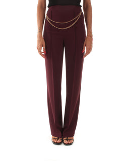 Twinset pantaloni in crêpe cady con cintura da donna winetasting