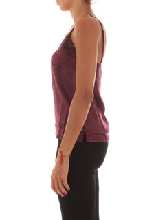 Twinset top in raso con pizzo da donna winetasting