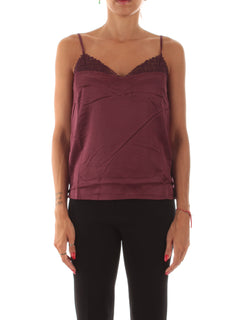 Twinset top in raso con pizzo da donna winetasting