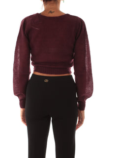 Twinset coprispalle in maglia misto mohair da donna winetasting