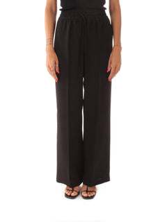 Twinset pantalone a palazzo a vita alta da donna nero