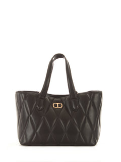 Twinset tote bag small in simil pelle da donna nero