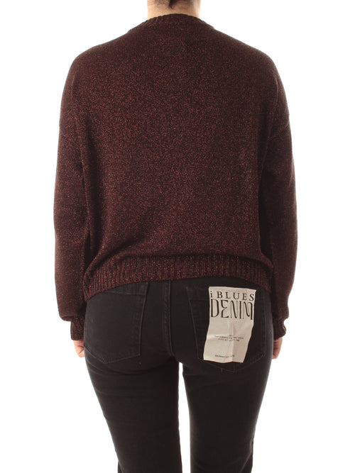 Iblues OCA maglia in filato lurex da donna moka