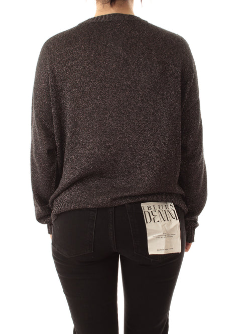 Iblues OCA maglia in filato lurex da donna asfalto