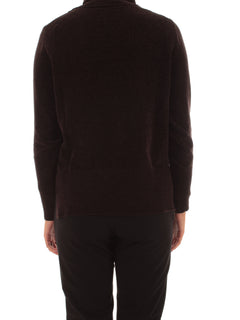 RRD-Roberto Ricci Designs Velvet Vent Turtleneck Wom Knit da donna bordeaux