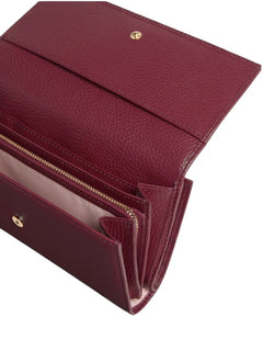 Coccinelle METALLIC SOFT LARGE portafoglio in pelle da donna ribes