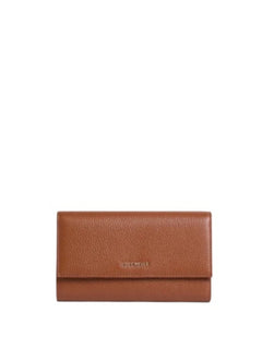 Coccinelle METALLIC SOFT LARGE portafoglio in pelle da donna cognac