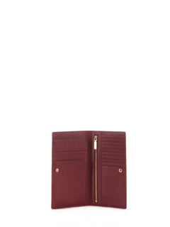 Coccinelle METALLIC SOFT portafoglio con porta documenti in pelle da donna ribes