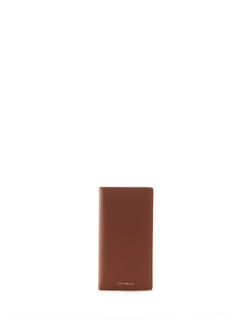 Coccinelle METALLIC SOFT portafoglio con porta documenti in pelle da donna cognac