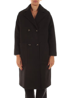 Guttha cappotto in panno da donna nero