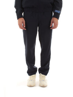 Lacoste pantaloni chino in flanella di lana da uomo blu navy