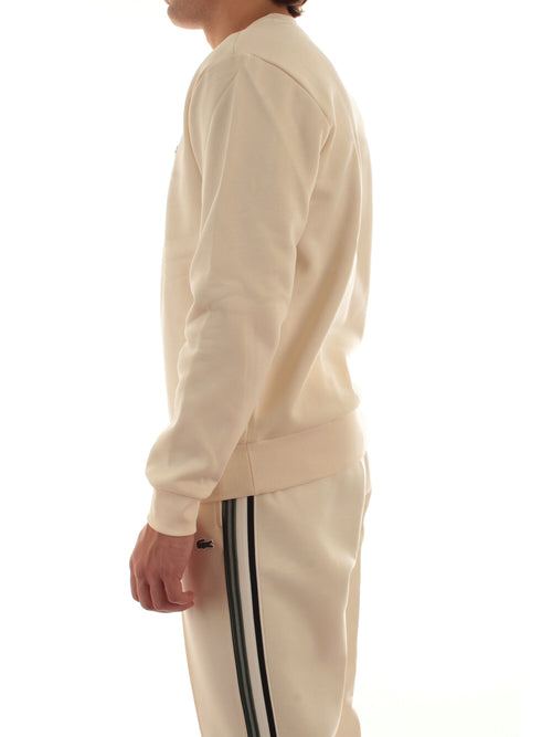 Lacoste felpa da uomo crema