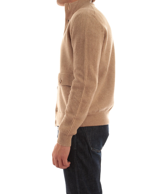 Lardini giubbino in maglia da uomo beige