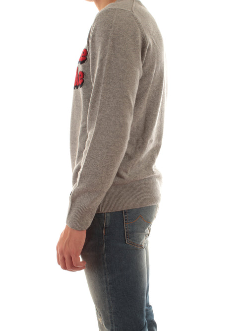 MC2 SAINT BARTH maglia HERON con ricamo VACANZE LOGO 15ML EMB da uomo