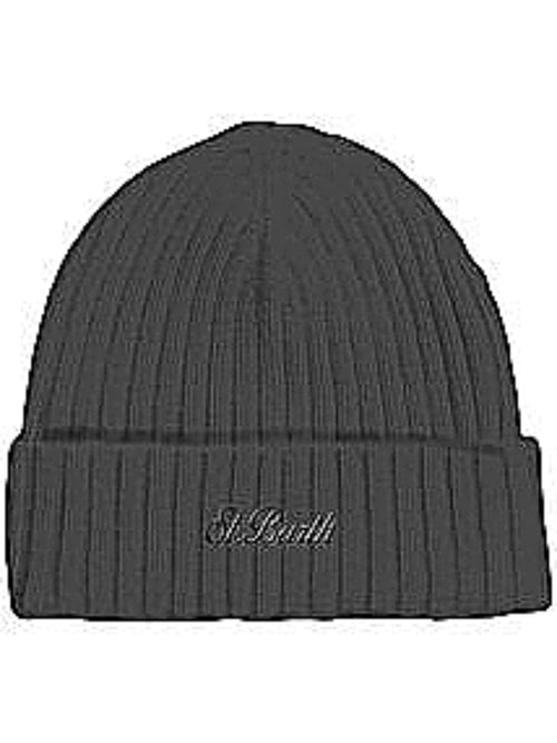 MC2 Saint Barth Wengen cashmere berretto con ricamo da uomo 00 BLACK