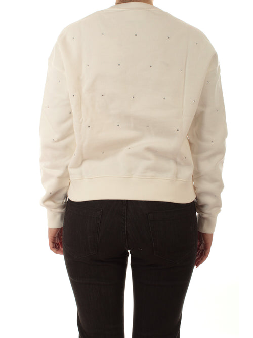 Mc2 Saint Barth CASEY W felpa da donna SB 10 ALL OVER STRASS EMB