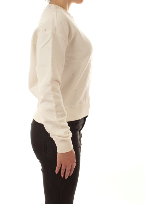 Mc2 Saint Barth CASEY W felpa da donna SB 10 ALL OVER STRASS EMB